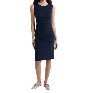 Kobi Halperin Meridian Twill sheath sleeveless dress navy size 16